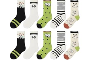 NHQZ 5 Pares Calcetines Tenis Panda Niña, Calcetines Deportivos Niños 32-36,Calcetines Mujer Algodon, Calcetines Running, Calcetines Deportivos Niños,Calcetines Blancos Niña (B)