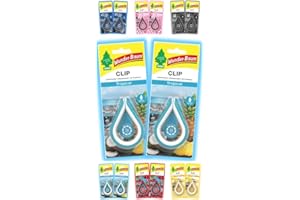 FRESHCAR Wunderbaum Clip Autoduft Flakon Lufterfrischer Duftbaum Clips Düfte: 2 Stück + Bleistift light-tribe (Tropical)