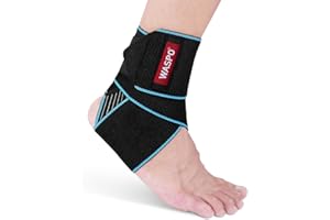 AVIDDA WASPO Ankle Support Brace - Adjustable Ankle Brace Wrap Strap for Sports Protect, Plantar Fasciitis, Achilles tendonitis, Ligament damage, Injury Recovery, One Size for Men Women 1 PC Blue