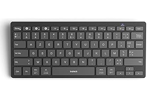 Inateck Clavier Bluetooth sans Fil Ultra-Mince pour iPad Pro/Air/10ᵉ Génération, Connexion 3 Appareils, Compatible avec Windows/iPad OS/Android/iOS, Autonomie de 18 Mois, Design Portable