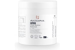 Naissance Manteca de Karité BIO Refinada (No. 305) - 500g - Certificado Ecológico, Natural, Puro - para Cuerpo, Cara, Piel, Pelo, Uñas