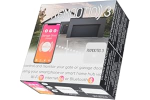 Charged Remootio 3 Garage Door Opener | Smart Wi-Fi | Bluetooth | Electric Gate Opener | Smart Controller | Alexa | Apple Home Kit | Geo Fence Opening, White
