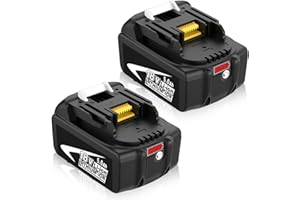 BOETPCR 2X BL1850B de Repuesto para Batería 18V BL1850 BL1860B BL1840 BL1830 BL1815 BL1835 BL1845 194205-3 LXT-400 con LED Batería de la Herramienta (Rojo)