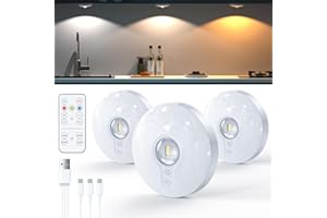 TRUMPETS Ricaricabile Luci Led Armadio con Telecomando, Luci Led Senza Filo, Funzione Temporizzazione, Luce Vetrina Senza Fili per Mobili da Cucina e Armadio per Armadio Vetrina