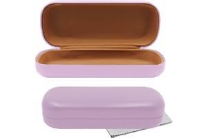 Olicky PU Leather Glasses Case, Hard Shell Eyeglasses Portable Protective Cases for Glasses Storage Travel Study Work Comes with a protective cloth for glasses