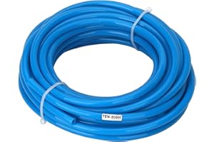 TEN-HIGH 10m PU Luftschlauch Pneumatik-Schlauch 5mm ID x 8mm AD Blau für pneumatisches Werkzeug, Holzbearbeitung usw.