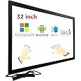 Deyowo 32 Inch Infrared Touch Screen Frame , IR Touch Screen Overlay, Touch Screen Panel, Free Driver for Interactive Whiteboard, Touch LCD Monitor TV