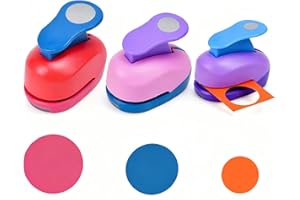Elyyapt Circle Punch 3 Pack Paper Punches for Crafts Circle Cutter Punches Round Hole Puncher Handmade Scrapbook Paper Puncher Lever Punch for DIY Projects Scrapbooking Card Making 8mm 25mm 15mm