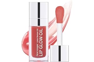 SMARXIN Hydrating Lip Glow Oil Long Lasting Plumping Lip Gloss Clear Lip Gloss Moisturizing Lip Oil Repairing Lip Lines and Prevents Dry Cracked for Lip Care and Dry Lips ROSEWOOD