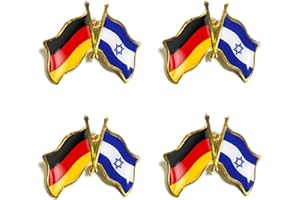 YIJEE Pin Israel-Deutschland Flaggenpin - Anstecknadel Fahne Flagge für Bekleidung und Accessoires - DIY Handwerk