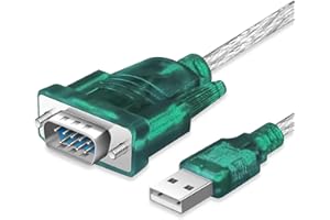 Xatgiouy Adaptateur USB Série DB9 (9 Broches), Câble USB vers RS232, Convertisseur 1.8m Compatible Windows, Mac et Linux pour Modem, GPS, Routeur, Scanner de Codes à Barres et Appareils Sériels