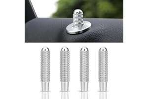 Youzzei 4 Stück Türverriegelungsstift Knopf Abdeckung, Verbesserte Aluminiumlegierung Auto Türverriegelungsknopf für Mercedes Benz W205 W166 W213 C GLE GLC X253 MVP Vito(Silber)