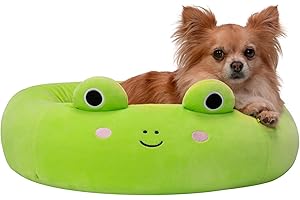 Squishmallows Oficjalne 20-calowe łóżko dla zwierząt domowych Wendy Frog - małe Ultrasoft oficjalne pluszowe legowisko dla zwierząt domowych, zielone