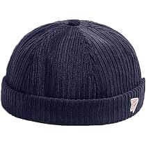 Docker Mütze Herren – Strickmütze Beanie, Gestreift, Aus Acryl, Unisex & Kompakt Faltbar
