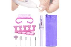 5-in-1 Electric Manicure Set, Nail Drill File Grinder Grooming Kit with Nail Brush and Foam Toe Separators, Callus Remover Nail Buffer Polisher Nail Art Pedicure Kit for Home Salon by RuiChy