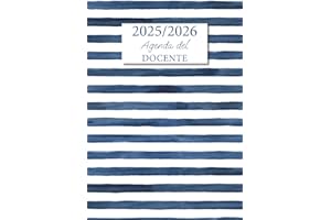Agenda del Docente: Registro del Professore | Formato A4 | Pianificatore Settimanale per Insegnante | Anno Scolastico | Copertina a righe blu