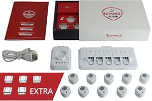 Jixiangle Skyleader 2 GPS Ring, Training Racing Pigeons and Record Tracking Data, White, Pigeon Ring Size 11mm, 400g, 5 Ports and 5 Extra Units Package