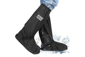 ‎CTDMJ Copriscarpe Impermeabili Copri Scarpe Per Pioggia Copriscarpe Moto Copriscarpe Antiscivolo con Catarifrangente Copri Scarpe Copriscarpe Antipioggia Riutilizzabili Pieghevole per Uomini Donne