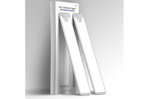 Homelist Under Cabinet Kitchen Lights, 2 Pack Rechargeable Motion Sensor Under Cupboard Lights,1500mAh Battery Operated LED Lights Indoor Wireless Night Light for Kitchen Wardrobe Under Counter (30cm)