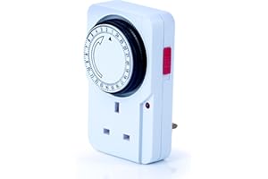 Status: IONOS 24 Hour Plug-in Timer Switch | 24 Hour Segment Timer Light Switch | White UK Plug | ION24HT10
