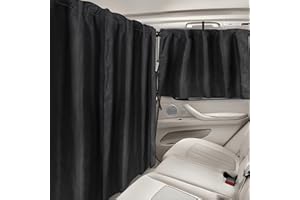 ZATOOTO Cortinas Divisorias Coche Juego de 3, Parasol Ventana Lateral Coche en Ante Opaco, Cortina de Privacidad Traseras Camper, Caravana 147 x 102 cm