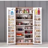 ZEYTUN Multi-Purpose 90 Degree Openable 2 Lid Pantry Kitchen Cabinet
