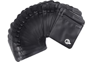 OZCHIN 100 Stück Mylar Beutel Wiederverschließbare Ziplock-Taschen für Lebensmittel, Schmuck, Elektronik, Selbstversiegelnde Aufbewahrung(07 x 10 cm), Weihnachtsgeschenke