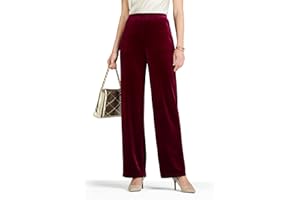 Chums Ladies Women's Velour Trousers Elegance and Comfort with Straight Leg Styling