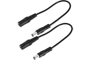 ECSiNG Odwrotna polaryzacja przewód konwersji zasilania, kabel do odwróconej polaryzacji, konwerter, akcesoria do klawiatury, głośnika, radia, 15 cm, 2 szt