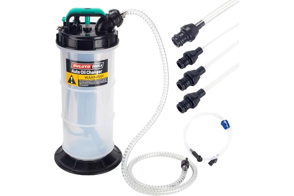 OULUTO 5.3L Pompe à Huile Pompe d’Aspiration de Liquides avec 6 Tuyaux,Manuelle Pompe d’Aspiration d’Huile pour Moteur,Transmission