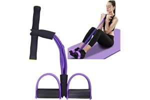 PANGTON VILLA Fitness-Zugseil Bauchtrainer 4 Tubes Elastische Zugseil Multifunktions-Leg-Exerciser,Multifunktional Sportgeräte Zuhause für Fitness Abnehmen Training Yoga Bauch Weg Oberarm Trainer