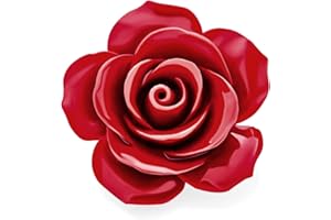 BLING JEWELRY Dichiarazione Romantica Di Moda Rosa Blu Nero Bianco Rosso Floreale In Fiore 3D Intagliato Grande Rosa Fiore Spilla Sciarpa Per Le Donne Adolescenti