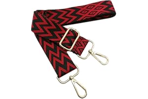 KERIOCUSI Tracolla per Borse Donna Rosso Cinghia Della Borsa Larga, Tracolla Regolabile con Gold Moschettone, Durevole per Crossbody Borsa, Borsetta, Chitarra DIY Spalla Accessori per Ragazze, 705