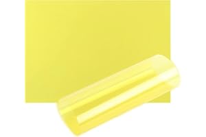HABERCRAFTS Lot de 10 feuilles d'acétate A4 OHP - Film transparent en plastique - Filtre la lumière - Aide à la lecture - 100 microns - A4 - Jaune