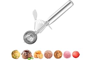 ZJHFC Cuillère à glace 40mm, Cuillère à biscuits Petit pour la pâtisserie, Cuillère à cupcake en acier inoxydable 18/8 pour purée de pommes de terre, les boulettes de viande, 4.8 tsp / 23 ml / 1.6 tbsp
