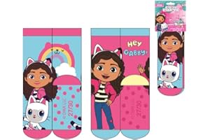 CERDÁ LIFE'S LITTLE MOMENTS Calcetin Antideslizante Diseño Cómodo Y Seguro | Calcetines Gabby´s Dollhouse Cómodos para Niños Calzino Antiscivolo Applicazioni (Pacco da 2) Unisex-Bambini e Ragazzi