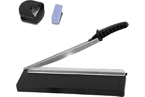 Pappersskärare A4, skärmaskin, kompakt 34 cm, exakt skärmaskin upp till 8 ark A4-B7 (80 g/m²), precision, pappersskärmaskin