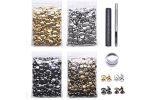 Jamsinmu 400pcs Rivet in pelle Rivet a doppia testa a doppia testa Rivet in metallo in metallo per artigianato fai -da -te scarpe da sacco per le riparazioni della cintura 5 * 8mm
