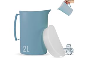 MYPICOMPANY Jarra Agua Plastico Premium 2l - Libre de Bpa, Multifuncional para Celebraciones y Actividades al Aire Libre, Jarra de Agua Plastico Color Azul (AZUL)