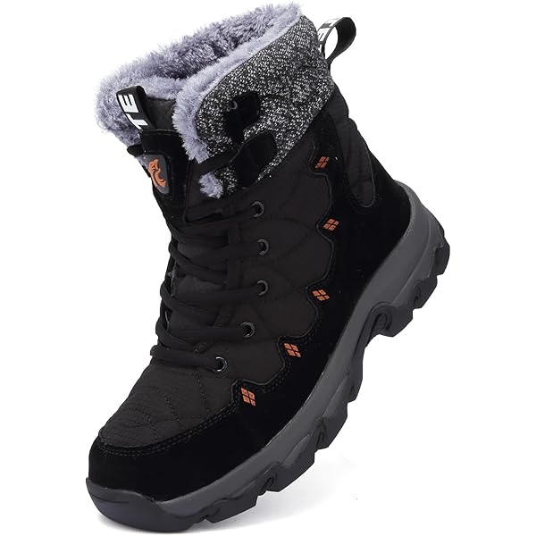 WINDEHAO Nieuwe Fleece Verdikte Warme Sneeuwlaarzen Vrouwen Waterdichte Antislip Warm Katoen Lederen Laarzen Winter Warm Snowboots Outdoor Enkellaarsjes, Zwart, 40