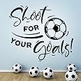 Shoot for Your Goals Football Wall Sticker Boys Mural Wallpaper Living Room murals Decal Posters Vinyl Kid Poster boy Stickers Kitchen Decor Art Accessories Walls Decals Teen bedrooms Sports Gym