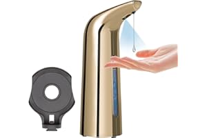 MAMIDDLE Automatyczny dozownik mydła, bezdotykowy dozownik mydła z czujnikiem podczerwieni, wodoodporny IPX6 300 ml dla rodziny, szkoły, biura, hotelu, restauracji (złoty)