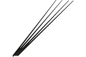 Aopin 4pcs Carbon Fiber Rod Pultrusion 5mm(OD) for Quadcopter, DIY project, Solid Matte Pole, Length 400mm