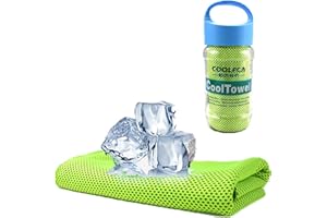 VAKKI Cooling Towel, Ice Cold Sports Sweat Towel for Instant Relief perfect for Cooling Scarf Neck,Forehead, Wristband, Bandana, Stay Cool from Over Heating During All Kinds of Sports and Exercise