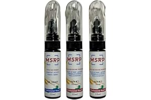 MSRP FRANCE Stylo retouche peinture pour RENAULT QNC Blanc Nacre Réparation rayures carrosserie, Kit stylo peinture voiture 15ml, Pointe ultra fine et pinceau intégré