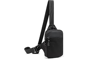 Vpoofree Bolsa Bandolera Hombre,Bolsa Pecho Hombre Pequeña,Mini Mochila Cruzada Hombro,Mini Impermeable Bolsa, Pecho Ligera Bandolera Mochila para Viajar,Correr,Ciclismo
