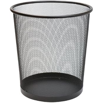 Mesh Waste Paper Bin Metal Wire Rubbish Basket For Office Bedroom