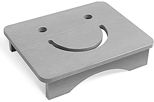 HFHOME One Step Stool for Adults and Seniors, Smiley Design Half Step, Non-Slip Mobility Aid for Indoor & Outdoor Use, 40 x 32 x 9 cm Waterproof HDPE Ideal for, Caravans, Bathrooms, Offices