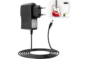 CAYBATS Adattatore per pedale per chitarra da 9 V per Boss PSA-120S, Roland, Casio Keyboard, pedali effetti, 9 V, 1000 mA DC, caricatore da parete per Boss ME-80 ME-70 GT-100 GT-1