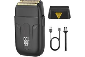 HIENA PRO Upgraded Foil Shaver, Electric Razor for Men,Electric Shavers Men with USB Type-C Rechargeable, Double Floating Blade Electric Razor for Waterproof